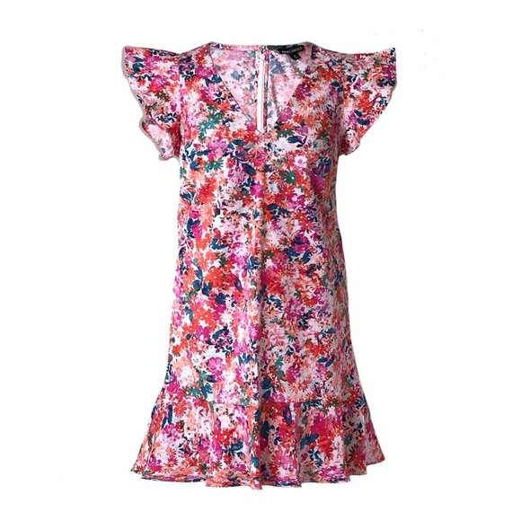 J. Crew Mercantile Women's Size 2 Floral Ruffle Flutter Cotton Dress NWOT - Picture 2 of 8